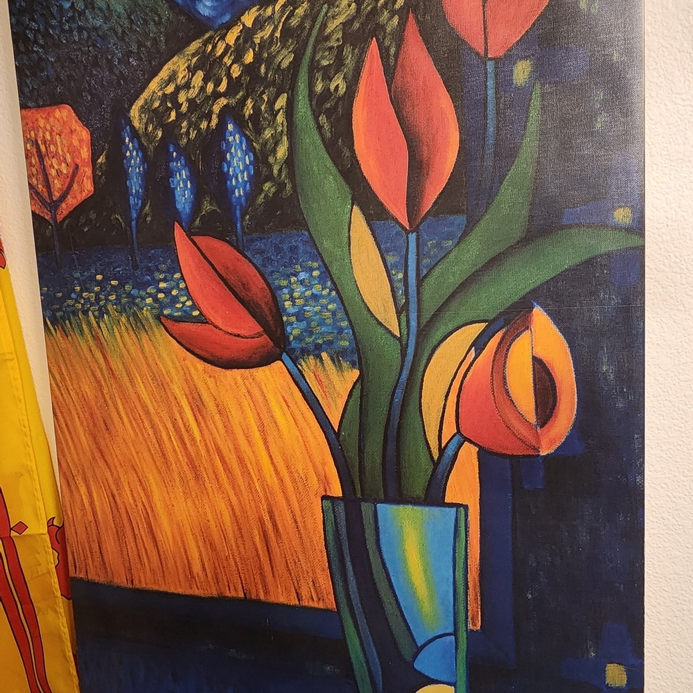 Blue Text Art Print - Home Art